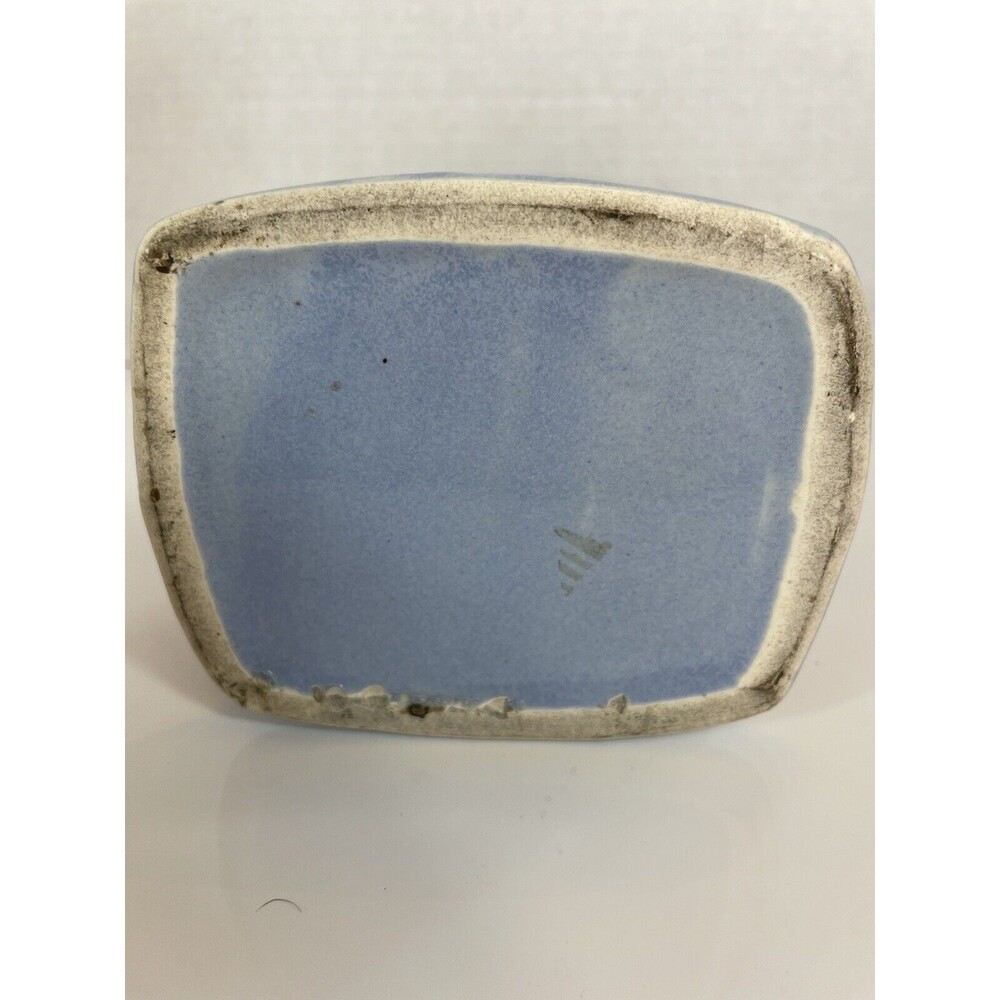 Robinson Ransbottom Vase Art Pottery Gazelle Deer Blue Ceramic 230 MCM VTG Retro - Picture 14 of 16